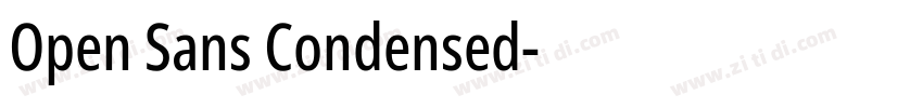 Open Sans Condensed字体转换